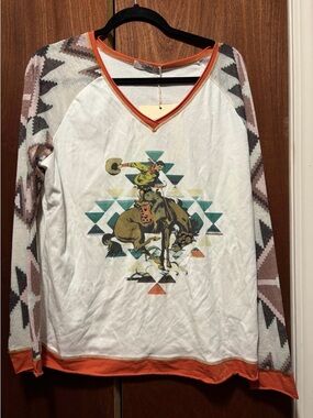 Delila Sunset Stallion Long Sleeve Shirt